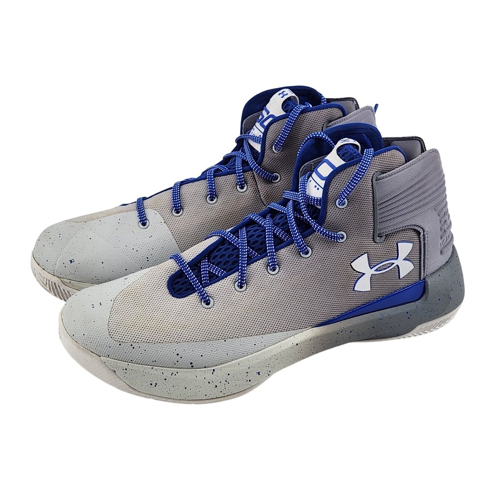 Under Armour SC 3Zero Mens 13 Gray Blue Curry‎ Basketball Shoes 1298308